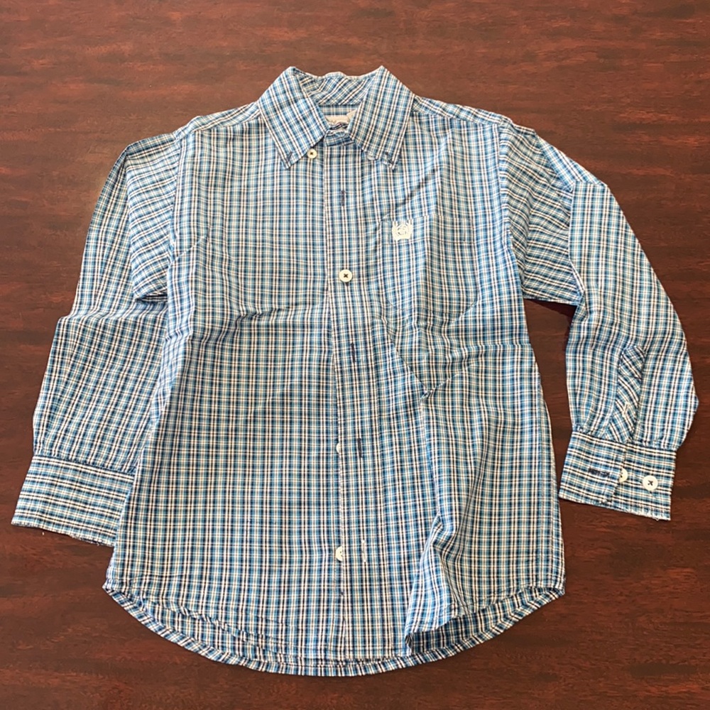 Boys cinch button down